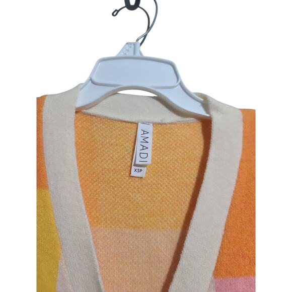 Anthropologie Amadi Pastel Lexie Colorblocked Cardigan Size XS Petite - Picture 4 of 6